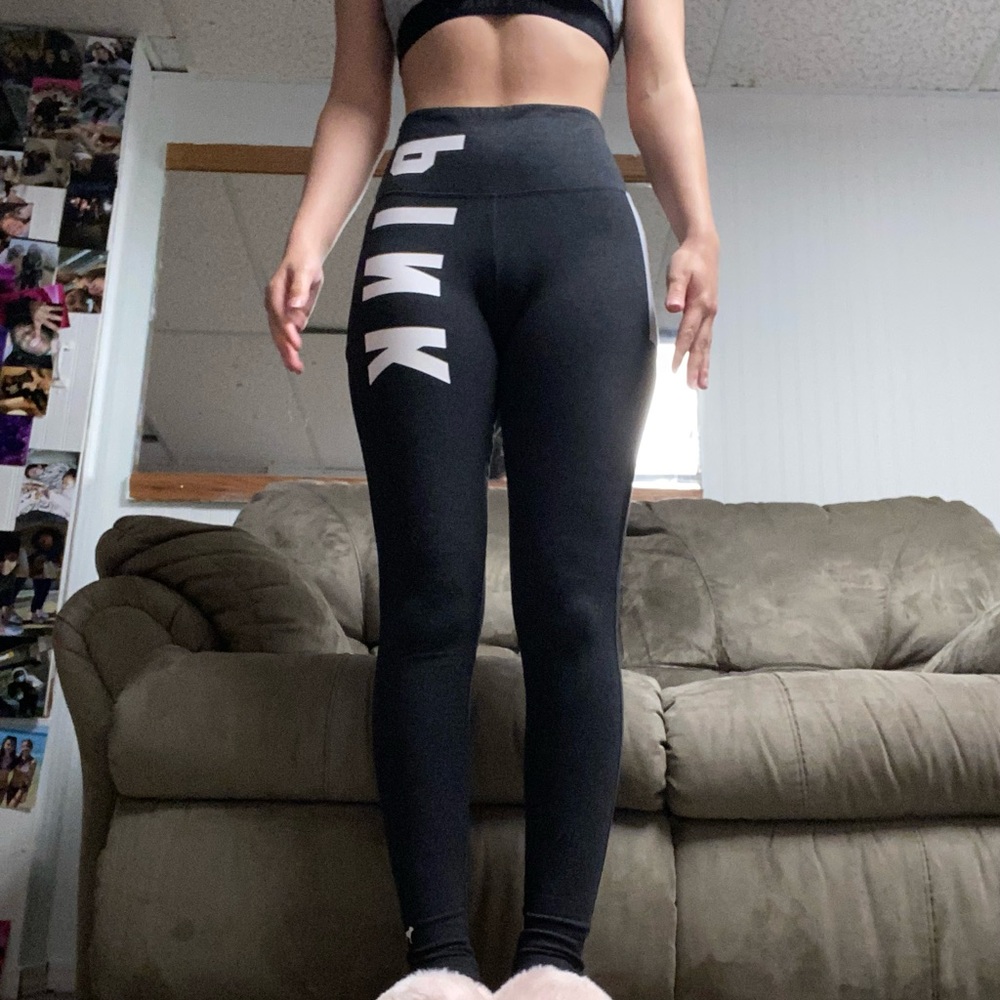 PINK DARK GRAY LEGGINGS